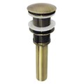 Kingston Brass Push PopUp Bathroom Sink Drain without Overflow, Antique Brass EV8313